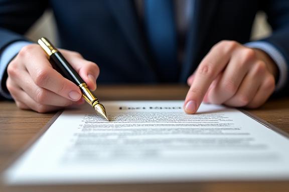 Close-up of business hands reviewing a contract map